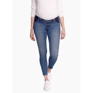 New Ingrid & Isabel Maternity Skinny Jeans With Inset Panel Medium Wash Size 28